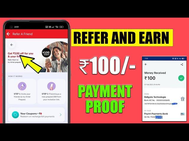 Airtel Thanks App Refar And Earn New Update ।। Airtel Thanks Get 100 Refer And Earn Copan Free