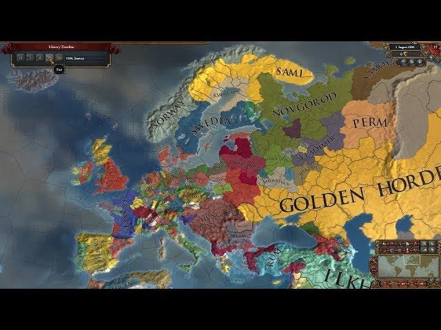 Europa Universalis 4 AI Timelapse - Extended Timeline Mod 1260-2500