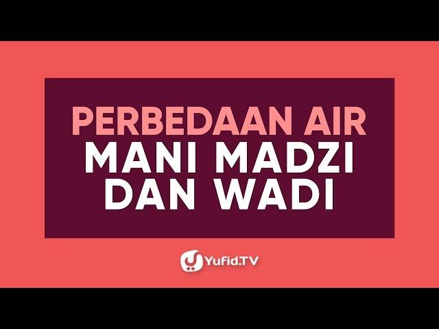 Perbedaan Air Mani Madzi dan Wadi - Poster Dakwah Yufid TV