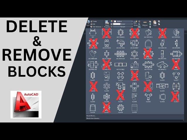 How to DELETE/REMOVE Blocks - AutoCAD