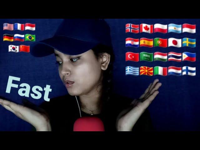 ASMR Whispering *Fast* in 35+ Different Languages