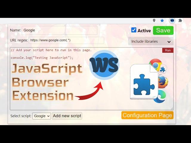 Website scripting extension intro | JavaScript code injector for browsers