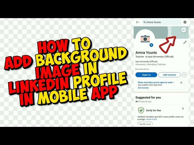 How to Add Background Image in Linkedin Profile