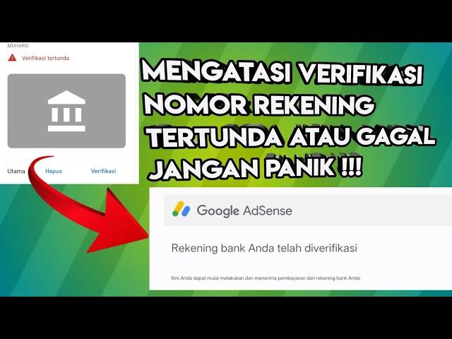 cara mengatasi verifikasi rekening bank tertunda di adsense