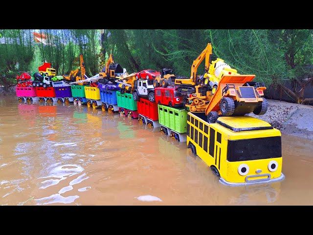 Mobil Truk Tronton Tayo Panjang Penuh Mobil Mobilan Truk Oleng, Mobil Pemadam, Excavator, Kereta Api