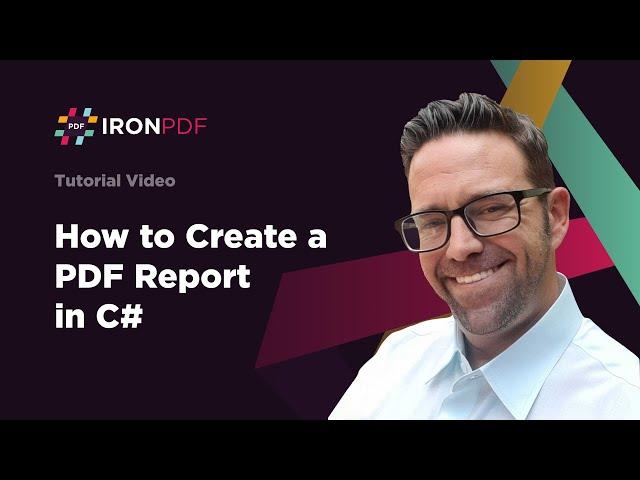 How to Create a PDF Report in C# for .NET using IronPDF