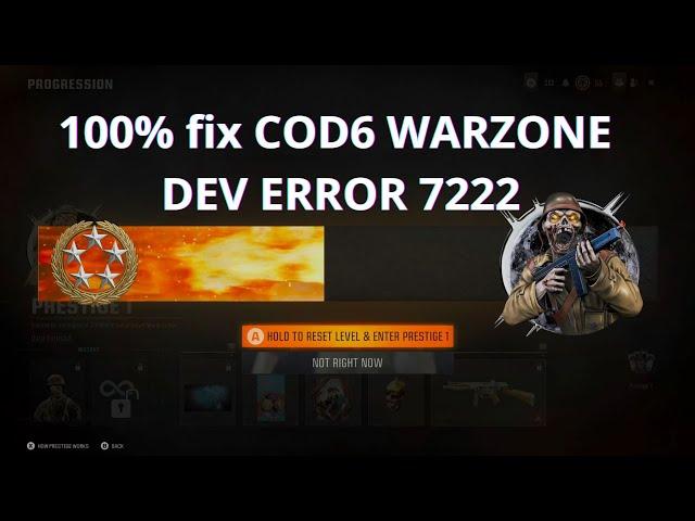 100% fix COD6 WARZONE DEV ERROR 7222, looping loading scrin fix