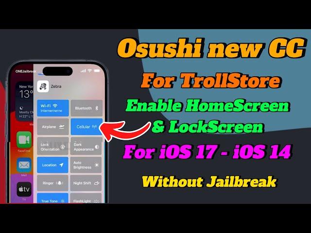 New Osushi is a Control Center For iOS 17 - iOS 14 Not Jailbreak All Devices | TrollStore Required