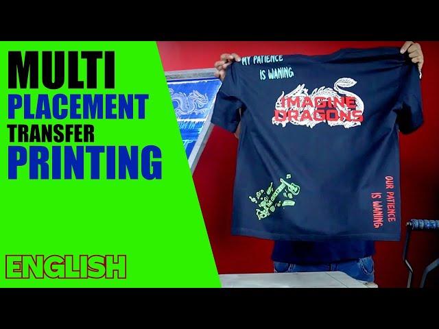 Multi Placement transfer Printing Method  | Printride | English | #screenprinting #screenprinting