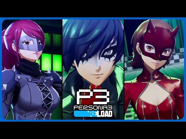 P5 Phantom Thieves DLC outfits showcase - Persona 3 Reload