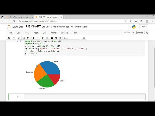 Pie charts python in jupyter notebook