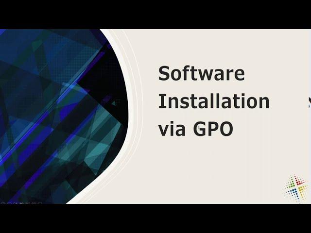 Software Installation via GPO