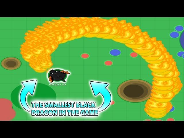 MOPE.IO THE SMALLEST BLACK DRAGON IN THE GAME FIRE GLITCH! (Mope.io)