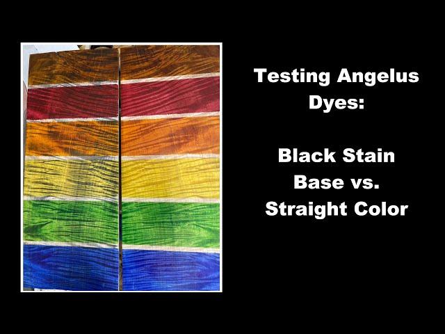 Testing Dyes on Figured Wood:  Black Stain Base vs. Straight Color