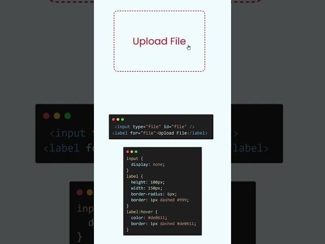 File Upload in HTML & CSS