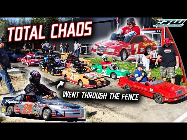 Craziest Mini NASCAR Backyard Go Kart Race! What Could Possibly Go Wrong?