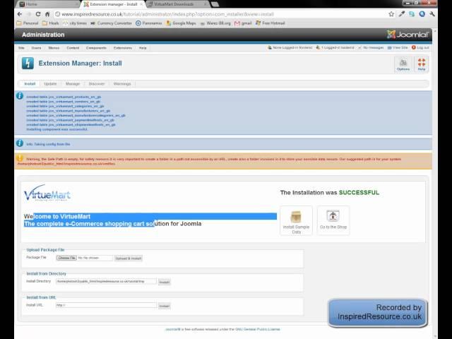 Virtuemart 2 - Downloading and Installing Virtuemart
