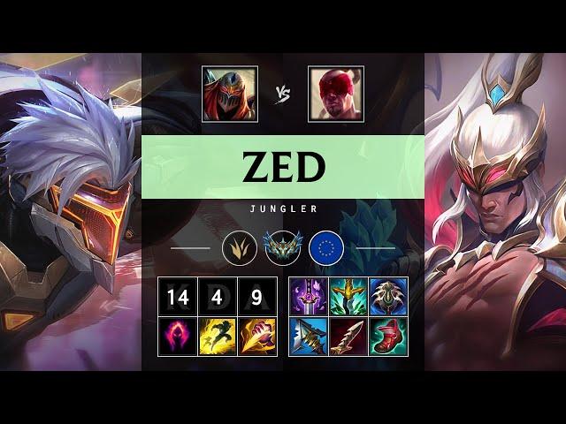 Zed Jungle vs Lee Sin: Legendary - EUW Challenger Patch 14.17