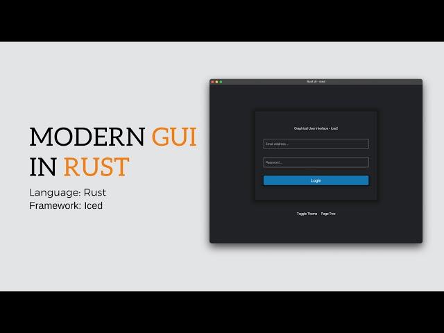 Modern Graphical User Interface in Rust - Iced Tutorial