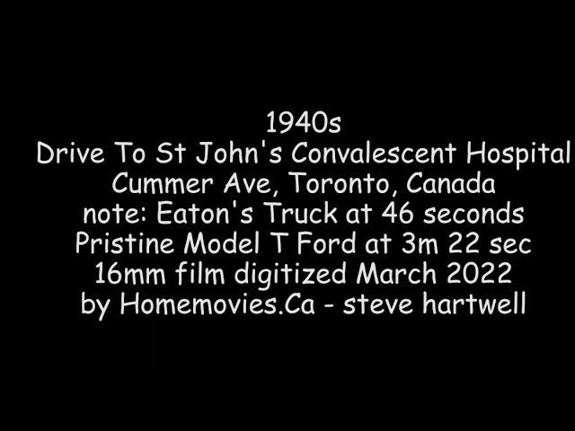 1940s Driving To St Johns Convalescent Hospital Cummer Ave Toronto Canada