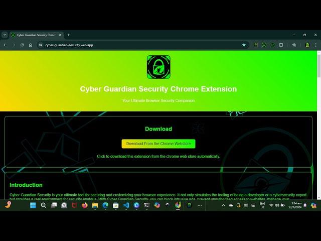 Cyber Guardian Security Chrome Extension