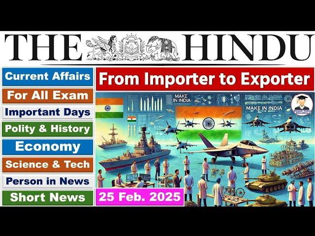 25 February 2025 | The Hindu Newspaper Analysis | 25 February Current Affairs  | Editorial Analysis