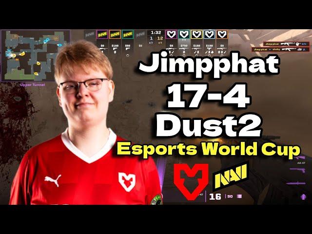 CS2 POV | MOUZ Jimpphat (17/4) vs NAVI (Dust2) Esports World Cup 2024
