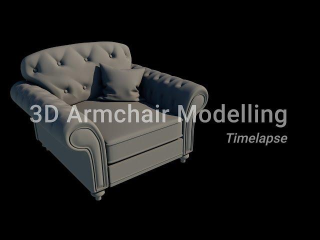 Armchair Modelling Timelapse - Maya