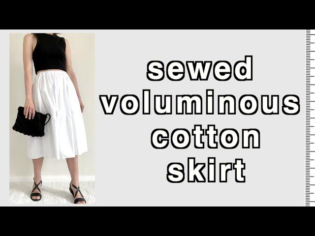 My sewed tired cotton skirt DIY EASY SEWING