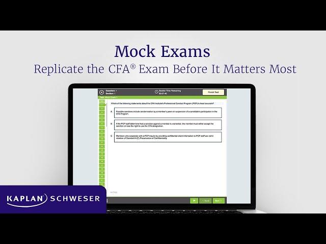 Replicate the CFA® Exam with A Schweser Mock Exam