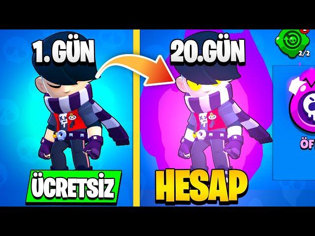 ÜCRETSİZ HESAP İLE 20 GÜN BOYUNCA BRAWL STARS OYNADIM