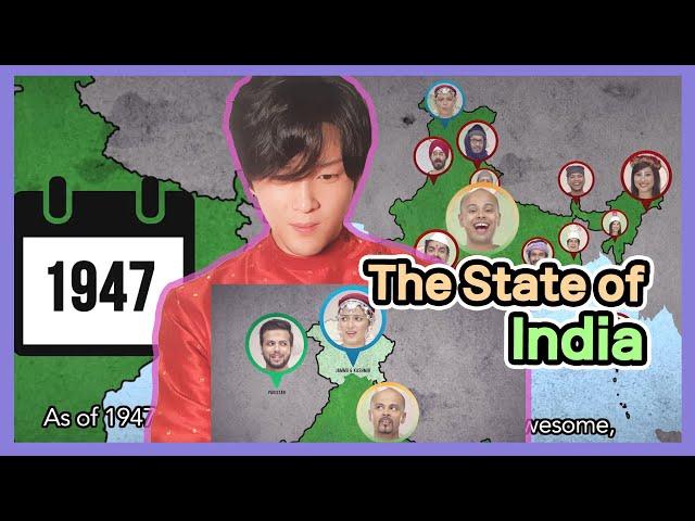 Korean Reacts to 【The State of India】 | How States of India was Formed after the Independence |EIC