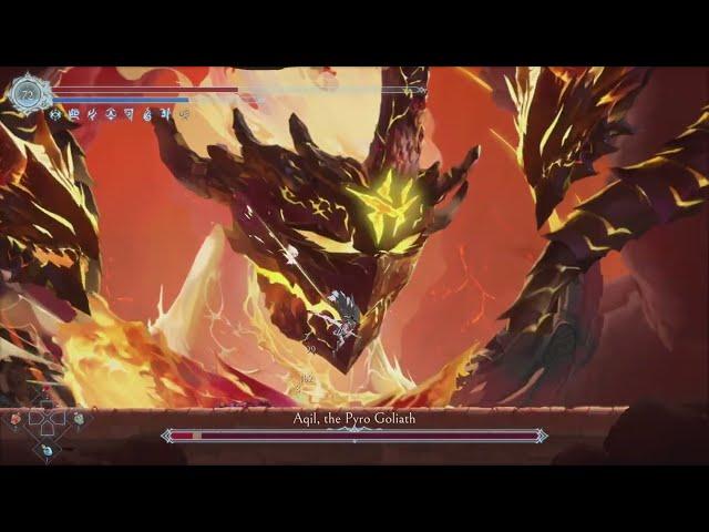 Afterimage PS5 - Aqil, the Pyro Goliath Boss Fight