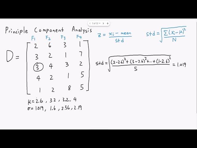 Principal Component Analysis - Simple Example and Code Using Only NumPy