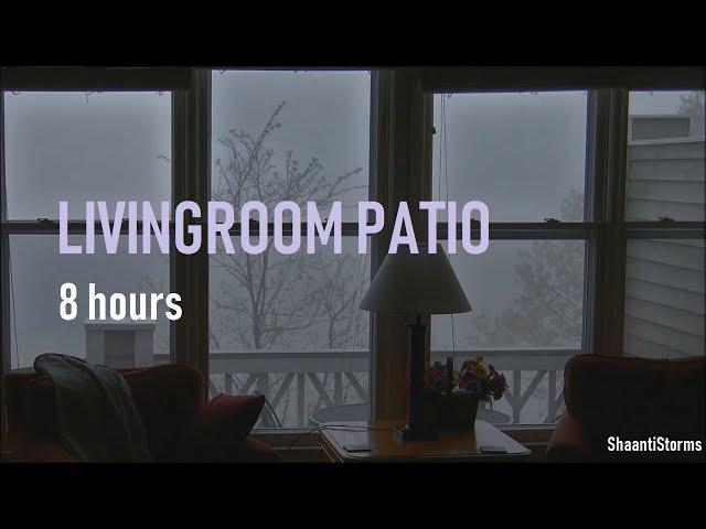 Rain Downpour Outside Patio Window - 8 Hours Heavy Rain for Sleep, Study and Relaxation