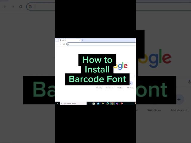 MS Excel: How to Install Barcode Font  #barcode #install #exceltips