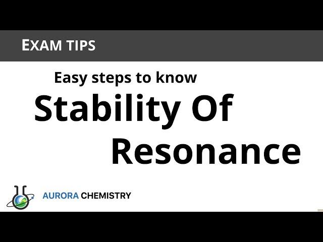 Easy steps to identify Most stable & Least stable resonating structures || Lewis structures