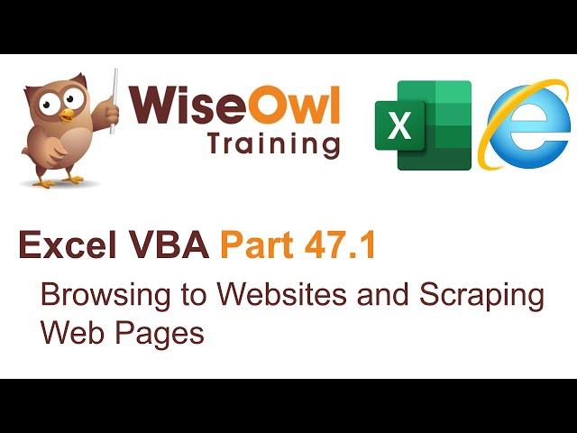 Excel VBA Introduction Part 47.1 - Browsing to Websites and Scraping a Web Page