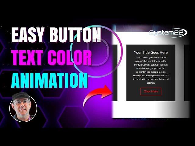 Divi Theme Easy Button Text Color ANIMATION 