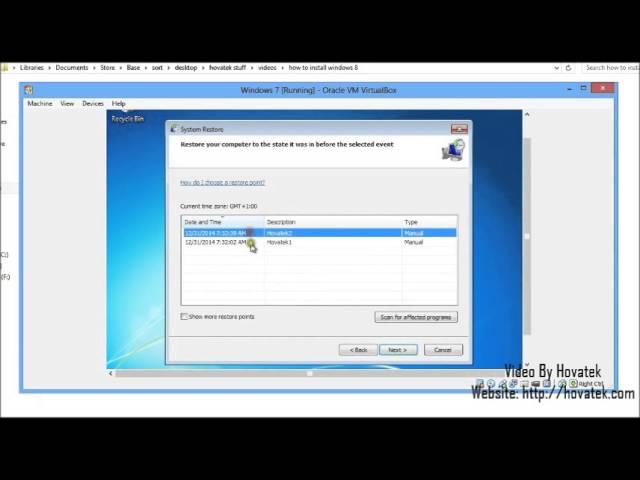 [Hovatek] How To Do A System Restore