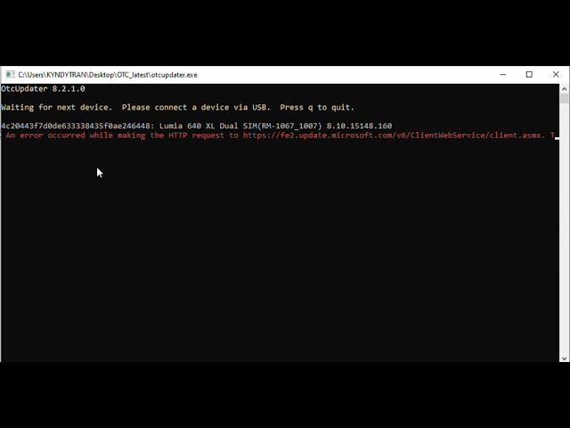 How to fix OTC update issue "An error occurred while making the HTTP request..."