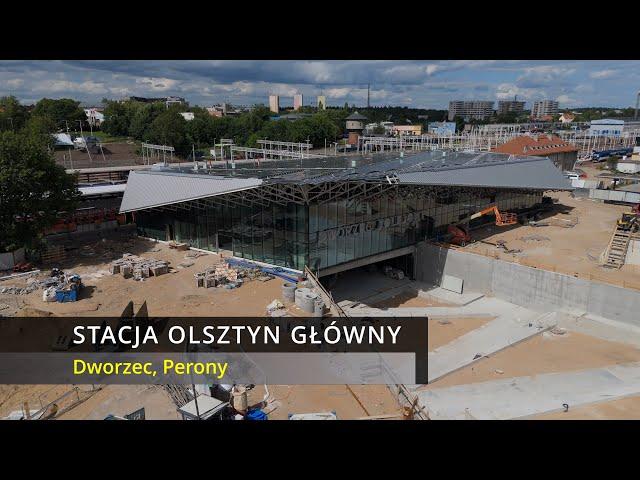 Stacja Kolejowa PKP Olsztyn Główny | Peron pierwszy już działa | Widok z drona | DJI Air 3 4K