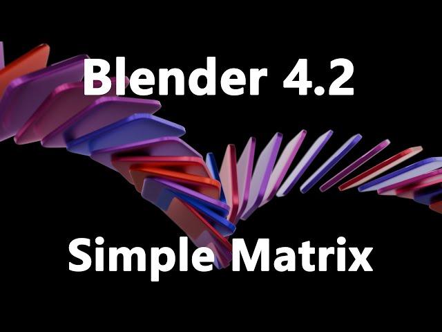 Blender 4.2 Geometry node Matrix nodes beginner tutorial