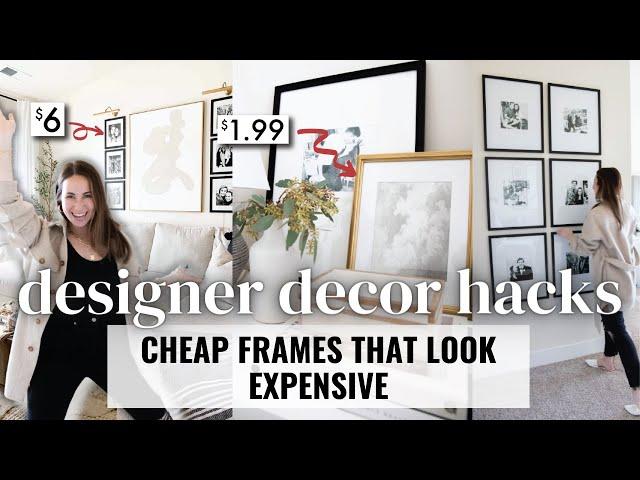 DECOR HACKS | How to Make Cheap Frames Look Expensive