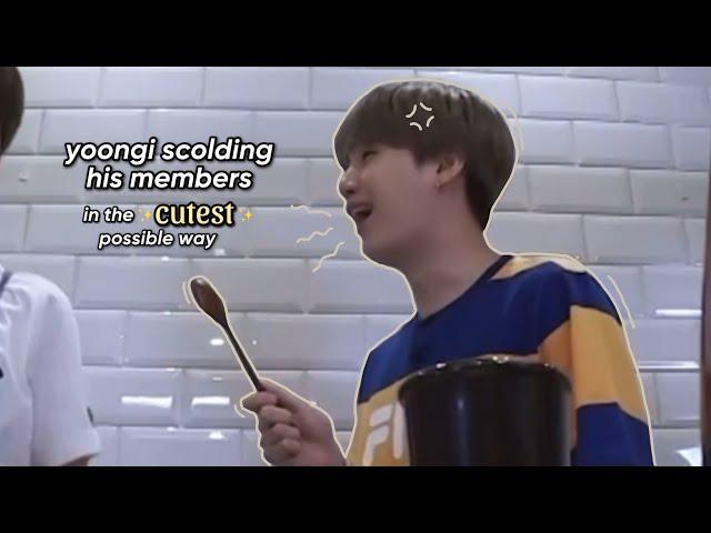 yoongi scolding his members in the cutest possible way