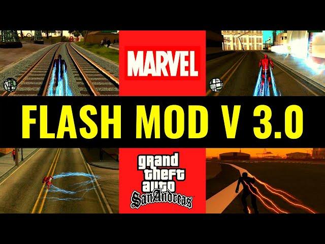 How to install Flash Mod in Gta San Andreas | Gta Sa Flash mod Controls | Flash mod 3.0