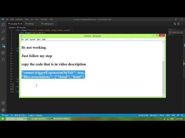 VS Code Autocomplete html tags not working Solution- Emmet Extinctions | Learn to Code