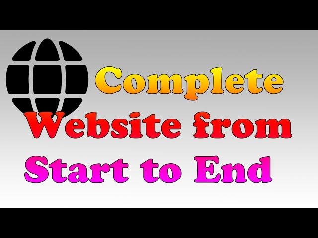 Complete Website From Scratch Using HTML and CSS - from Start to End