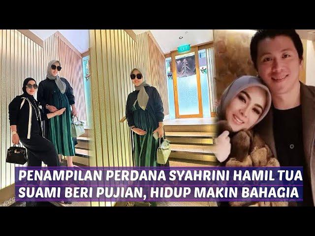 hamil tua sahrini tampil cantik di puji suami, semakin religius selalu di bahagiakan suami.