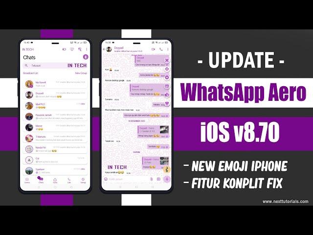 WA Aero Populer 2022 || WhatsApp Aero iOS v9.40 Update Tampilan iPhone Terbaru 2022